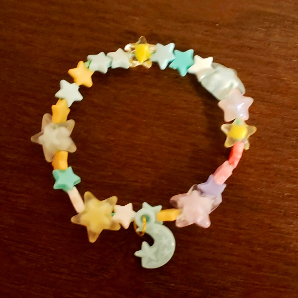 Home made bead bracelet:Night sky